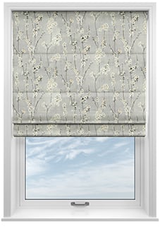 Almond Blossom, Pebble - Twist&Fit Roman Blind